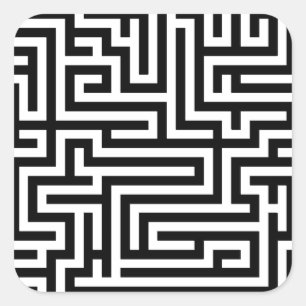 Labyrinth Square Sticker