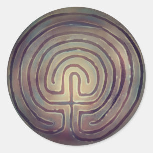 Labyrinth Symbol Classic Round Sticker