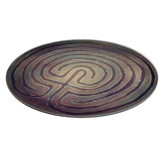 Labyrinth Symbol Cutting Board (Corner)