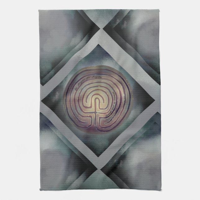 Labyrinth Symbol Kitchen Towel (Vertical)
