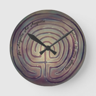 Labyrinth Symbol Round Clock