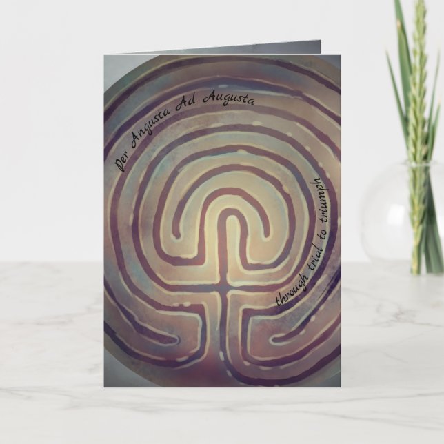 Labyrinth Symbol  Through Trial to Triumph Card (Front)