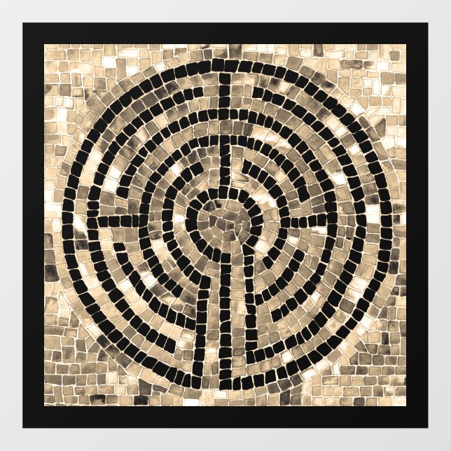 LABYRINTH V 12x12 Window Cling - Black (Sheet)