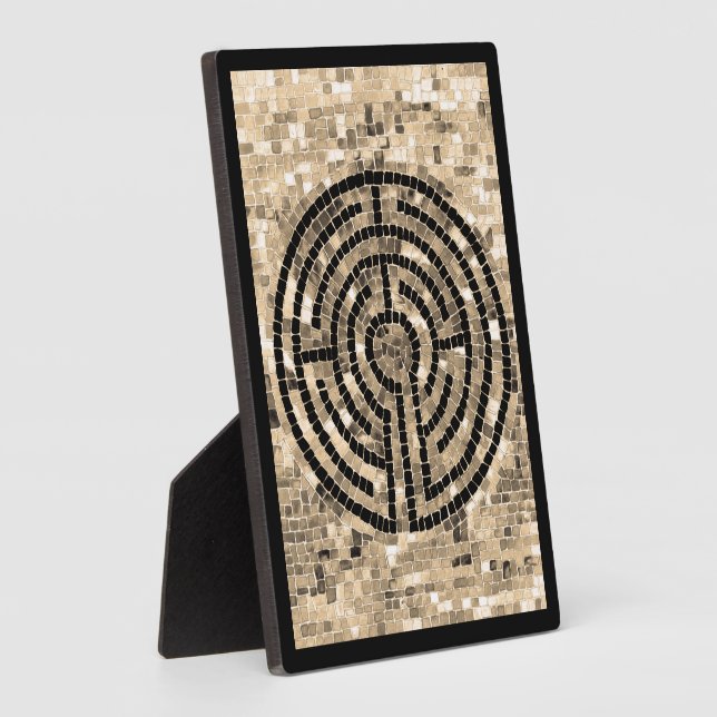 LABYRINTH V 5x7 Plaque with Easel - Black (Side)