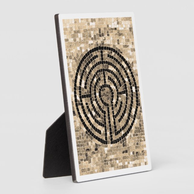 LABYRINTH V 5x7 Plaque with Easel - White (Side)