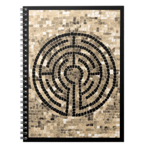 LABYRINTH V 6.5x8.75 Spiral Notebook - Black