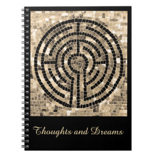 LABYRINTH V 6.5x8.75 Spiral Notebook + Text