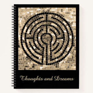 LABYRINTH V 8.5x11 Spiral Notebook + Text