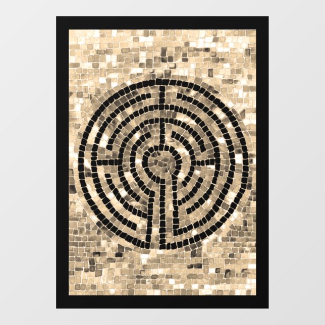 LABYRINTH V 8x11 Window Cling - Black (Sheet)