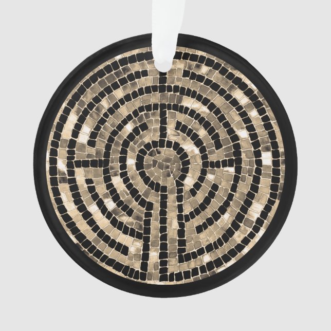 LABYRINTH V Acrylic Circle Ornament (Front)