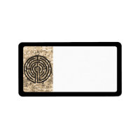 LABYRINTH V Address Labels - Black