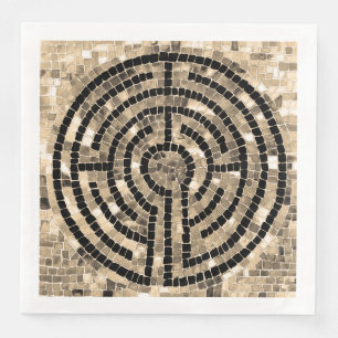 LABYRINTH V Standard Dinner Paper Napkin - White