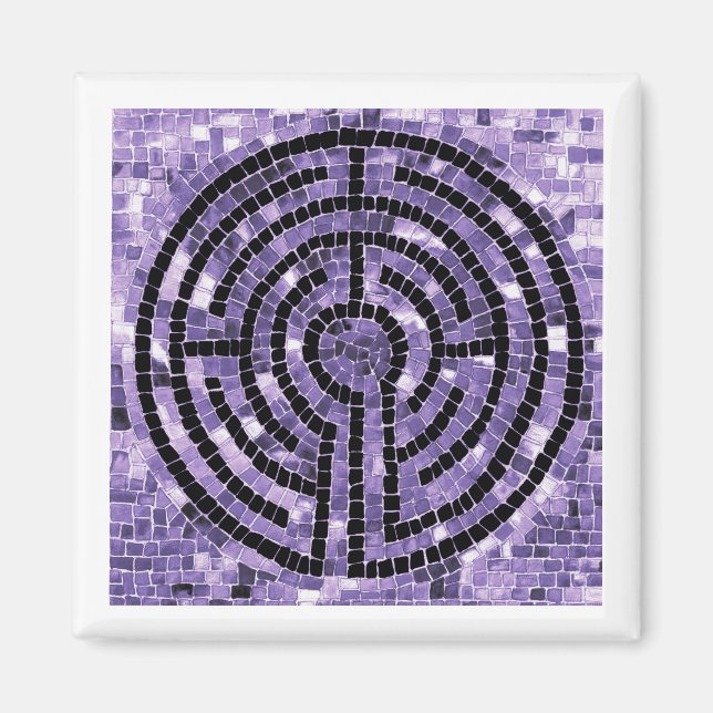 LABYRINTH VI Magnet Carré - Blanc (Devant)