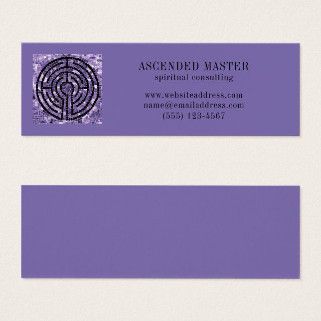 LABYRINTH VI Mini Business Card - Grape (Front & Back)