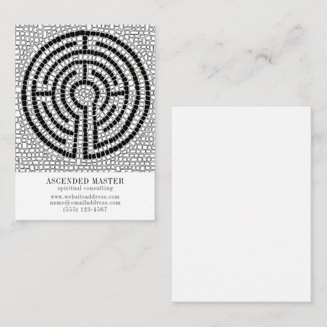 LABYRINTH VII 3,5x2,5 Carte de visite (Devant / Derrière)