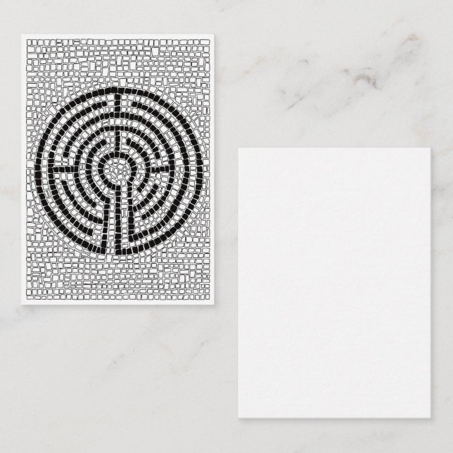 LABYRINTH VII 3.5x2.5 Flat Note Card (Front/Back)