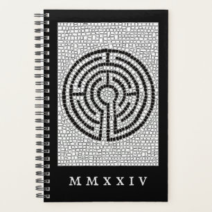 LABYRINTH VII 5.5x8.5 Planner + Text / Black