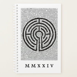LABYRINTH VII 5.5x8.5 Planner + Text / White