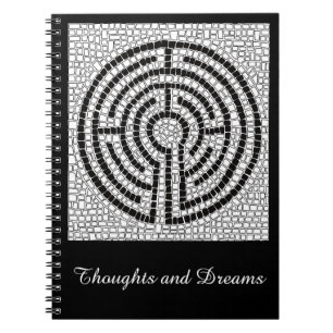LABYRINTH VII 6.5x8.75 Spiral Notebook + Text