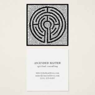 LABYRINTH VII Square Business Card 