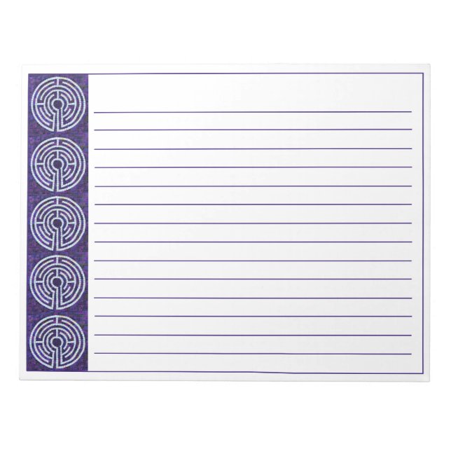 LABYRINTH VIII 11x8.5 Notepad + Lines (Front)
