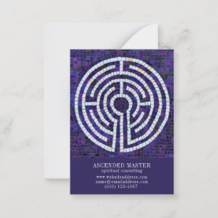 LABYRINTH VIII 3.5x2.5 Business Card - Violet