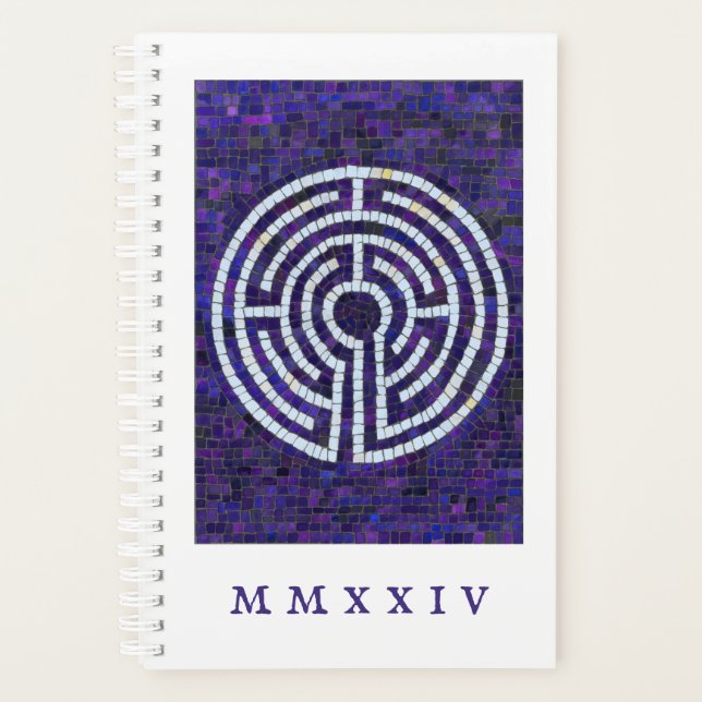 LABYRINTH VIII 5.5x8.5 Planner + Text / White (Front)