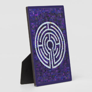 LABYRINTH VIII 5x7 Plaque with Easel - Violet