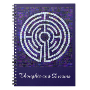 LABYRINTH VIII 6.5x8.75 Spiral Notebook + Text