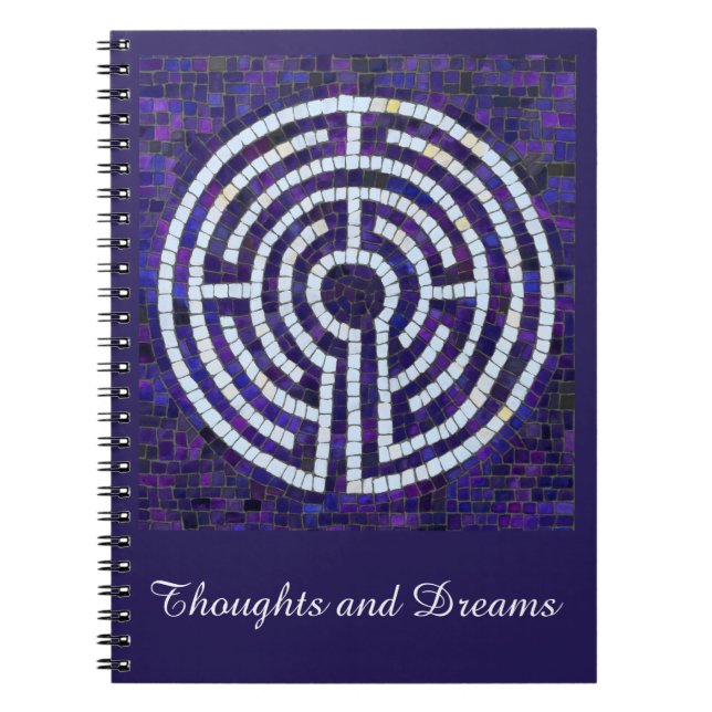 LABYRINTH VIII 6.5x8.75 Spiral Notebook + Text (Front)