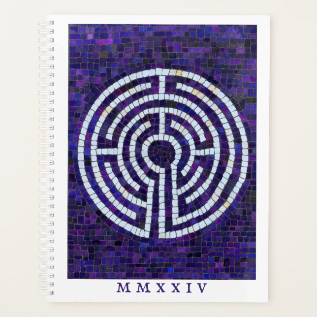 LABYRINTH VIII 8.5x11 Planner + Text / White (Front)
