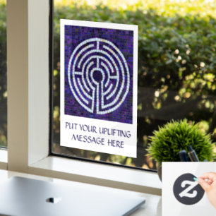 LABYRINTH VIII 8x11 Window Cling +Text 
