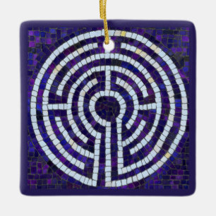 LABYRINTH VIII Ceramic Square Ornament