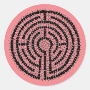 LABYRINTH XVI Small Round Stickers