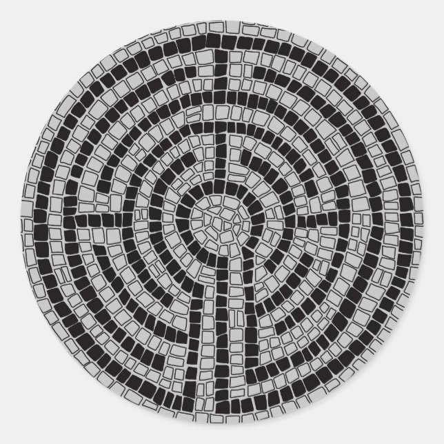 LABYRINTH XVII Large Round Stickers (Front)