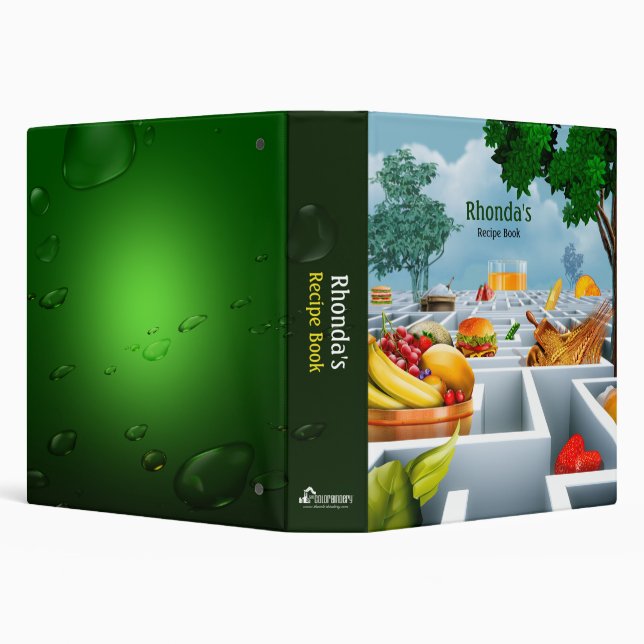 Labyrinthe de nourriture classeur de recette de (Arrière-plan)