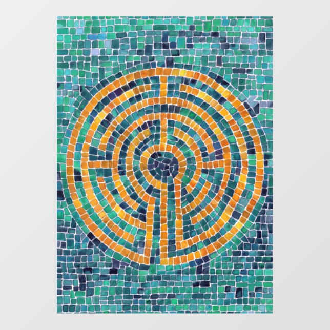 LABYRINTHE II Autocollant pour fenêtre 8x11 (Feuille)
