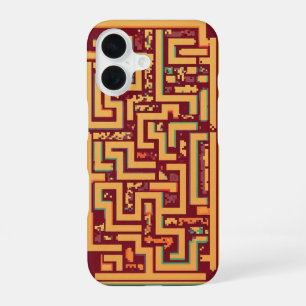 Labyrinthe pixel rétro iPhone 16 case