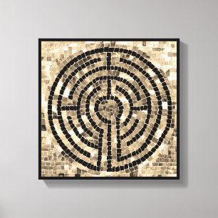 LABYRINTHE V Toile encadrée 12x12 (profondeur 1,5"