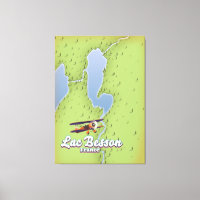Lac Besson France map travel poster