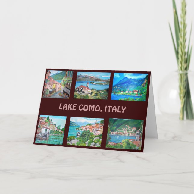 Lac Como, Italie - carte de voeux (Devant)