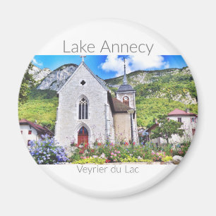 Lac d'Annecy - Veyrier, Magnet rond Haute-Savoie
