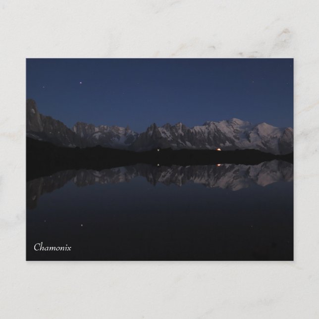 Lac de Cheserys by night Postcard (Front)