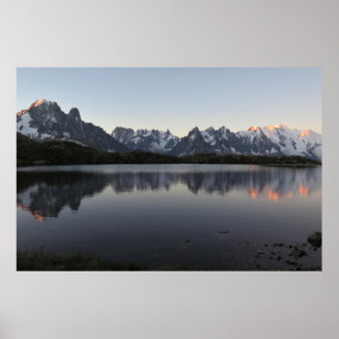 Lac de Cheserys sunrise Chamonix Poster