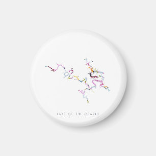 Lac de l'Ozarks Minimaliste Silhouette Magnet
