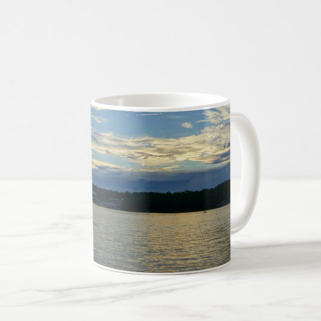 Lac Des Ozarks Bleu Sunset Café Mug (Devant droit)