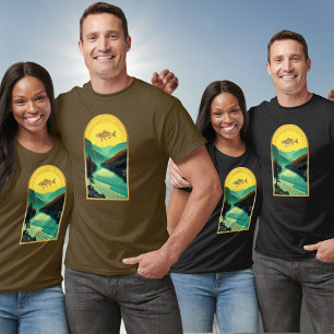 Lac des Ozarks Missouri paysage poisson T-Shirt