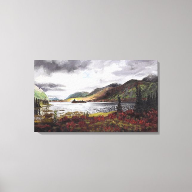 Lac du Nord en automne : toile Imprimée non coupée (Recto)