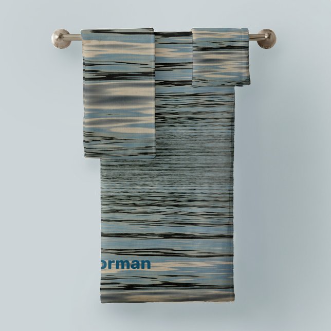 Lac Eau Bleu Beige Grandes Vagues (Créateur téléchargé)