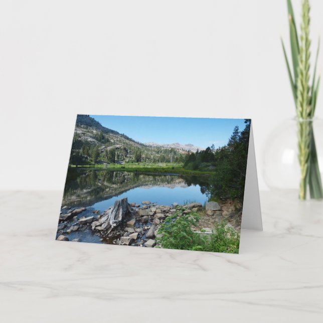 Lac et réflexion, Carte de voeux vierge (Devant)